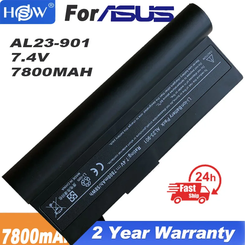 

6 CELL 7800MAh Laptop Battery AL23-901 AP23-901 AP22-1000 For Asus Eee PC 1000 1000H 1000HA 1000HD 1000HE 1000HG 901 904HD