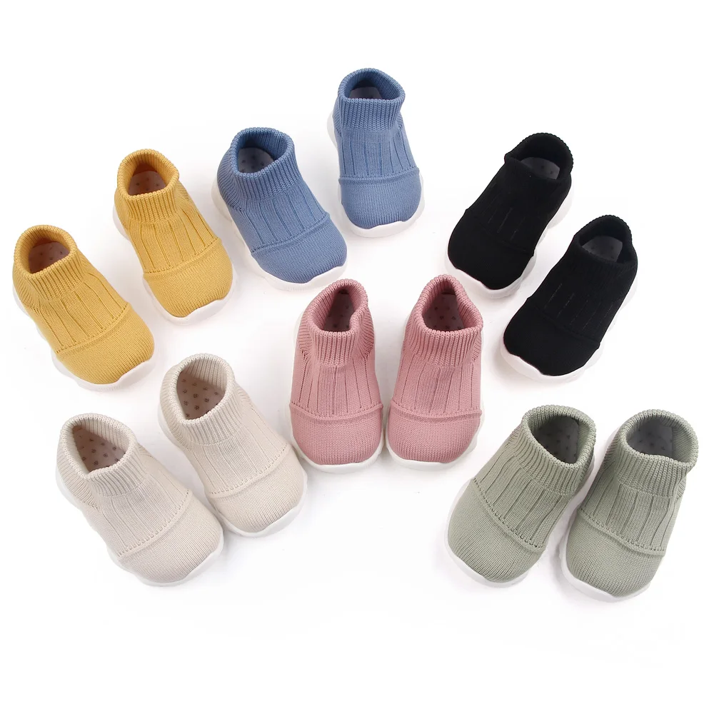 Baby Shoes Sock Shoes 6-12-18 Months Baby Boys and Girls Rubber Sole Soft Cotton Spring and Autumn 2023 New Fashion Shoes