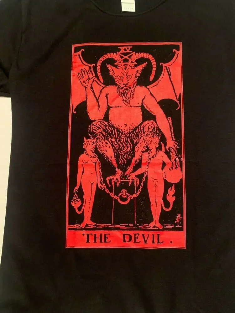 The Devil's Tarot Short Sleeve Men's T-Shirt Size Black Impact Original