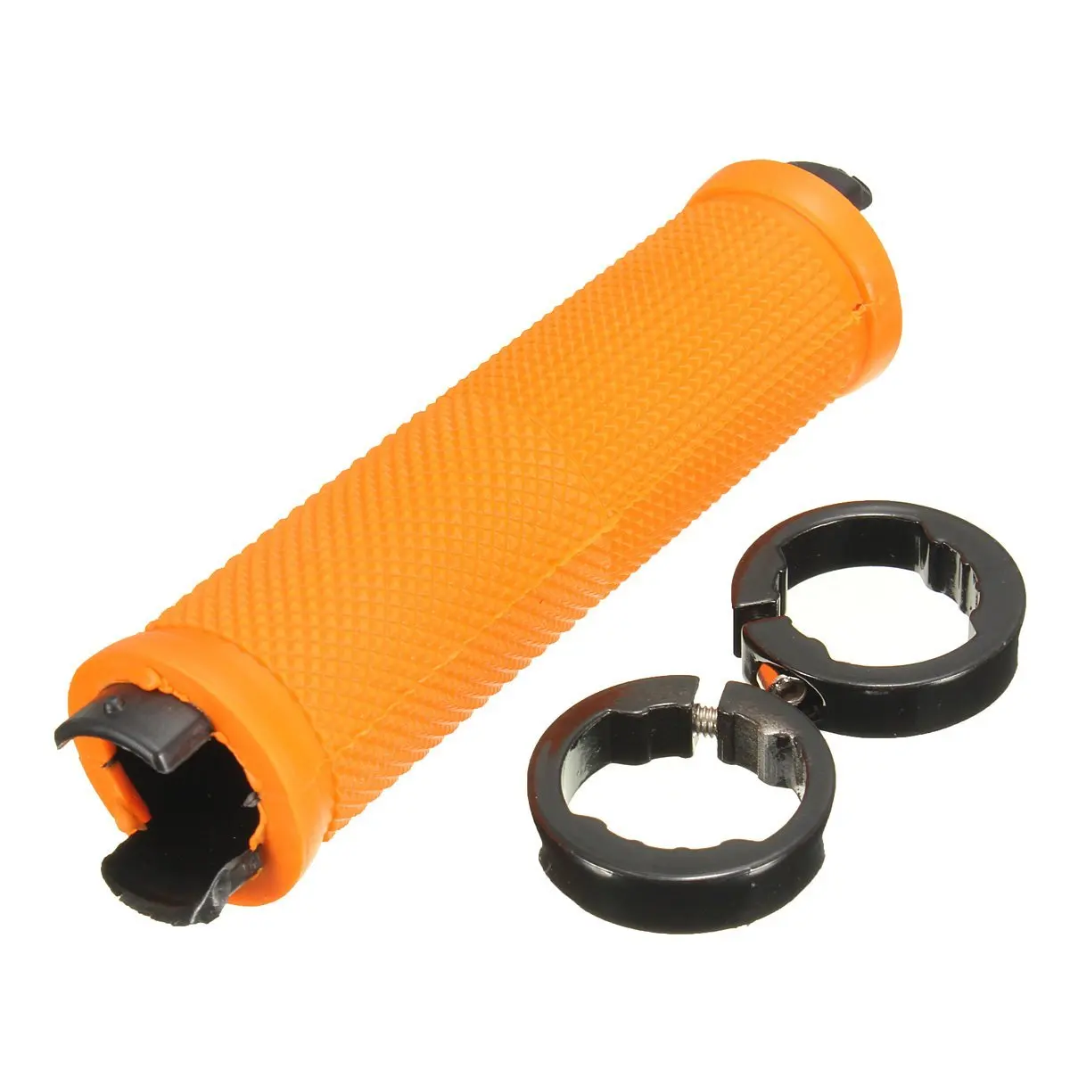 Poignées de guidon de vélo pour VTT et BMX, couleur orange, 1 paire