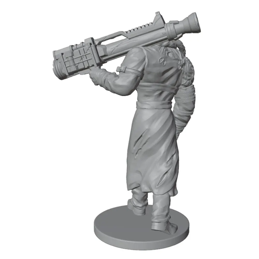 1/24 Warrior Resin Model Kit GK Micro 3D Printed Grey Model Statue, High Precision Resin Model Hand Uncolored