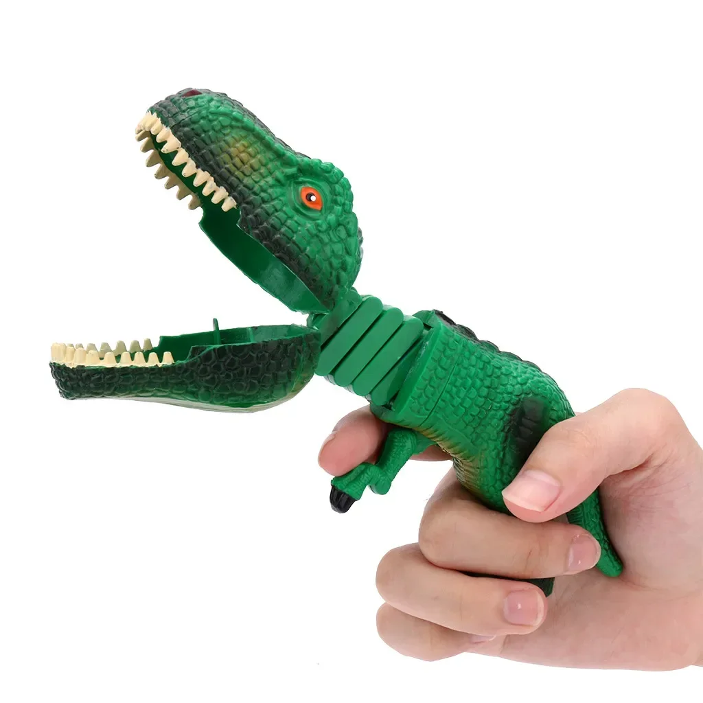 Creative Funny Spoof Shark Telescopic Spring Manipulator Clip Bite Hand Dinosaur Prank Parent-child Interaction Toys