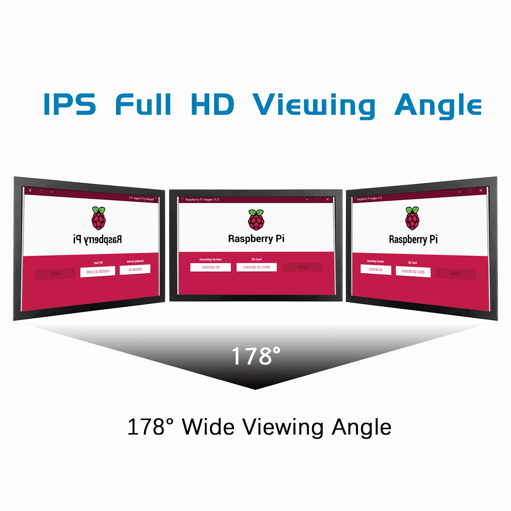 라즈베리 파이 7 인치 비터치 스크린 IPS 1024x600 HD LCD HDMI 디스플레이, RPI 4B 3B + 3B PC 보조 스크린 휴대용 모니터