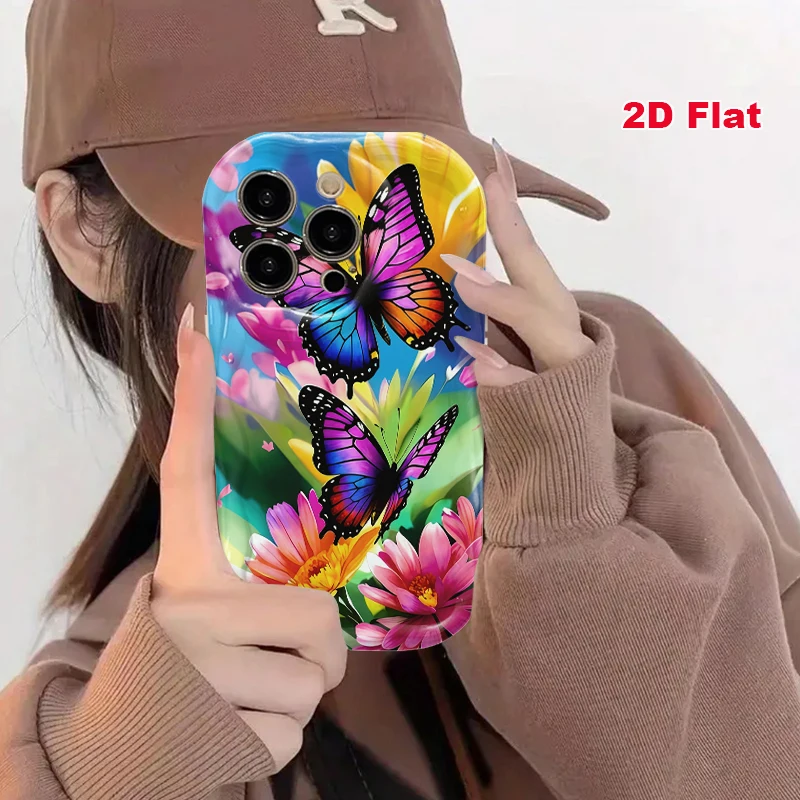 2D Flat Soft Silicone Phone Case For iPhone 17 Pro Max 16 18 Pro 13 11 15 14 Plus 12 17 16E 17Promax Shockproof Transparent Funda Cover