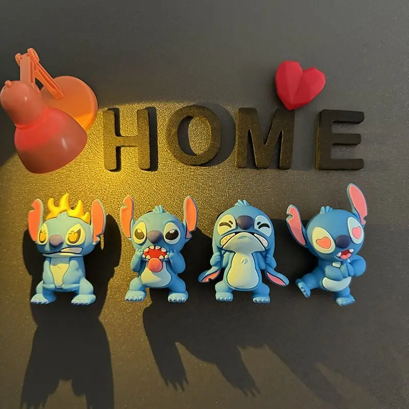 

Cartoon Stitch funny expression refrigerator magnetic sticker Creative 3D soft glue three-dimensional iron-absorbing stone