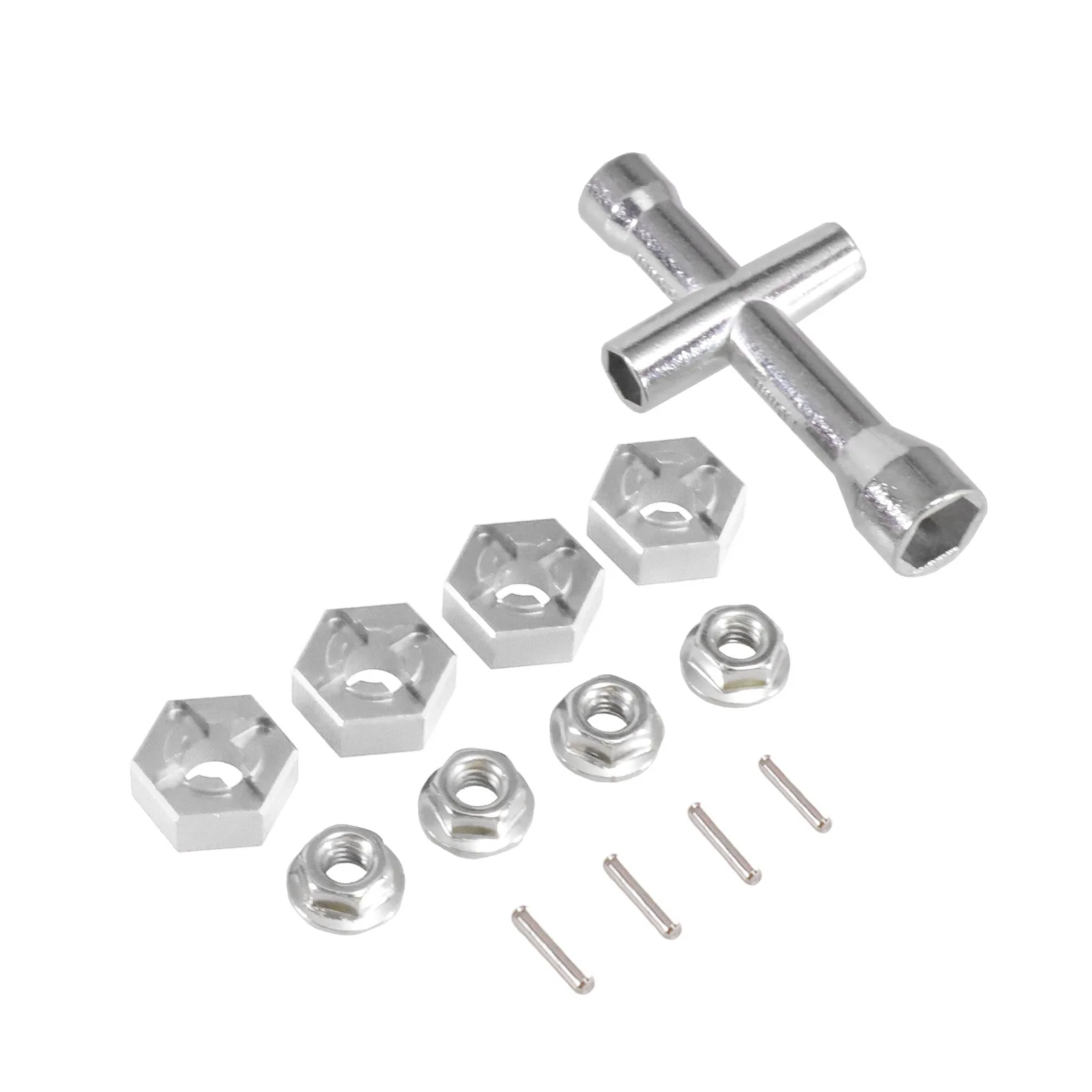 12mm Metal Hex Wheel Hub Combiner with Sleeve Nut Tool for SCY MJX JJRC 1/14 1/16 RC Car