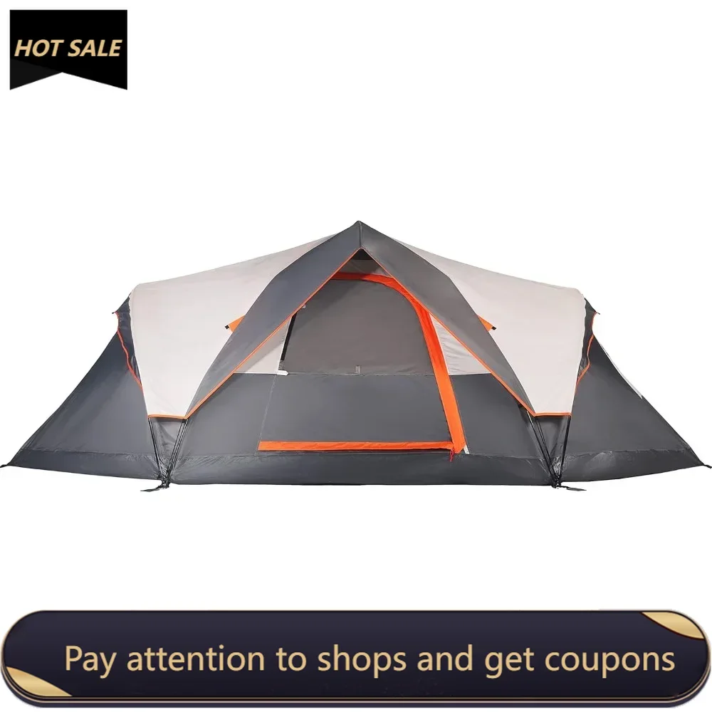 4-6 Person Tent/Instant for Camping Waterproof Family 60 Seconds/Easy Setup Cabin Tent，Dome Camping Tent-13.5' x 7' Freight free