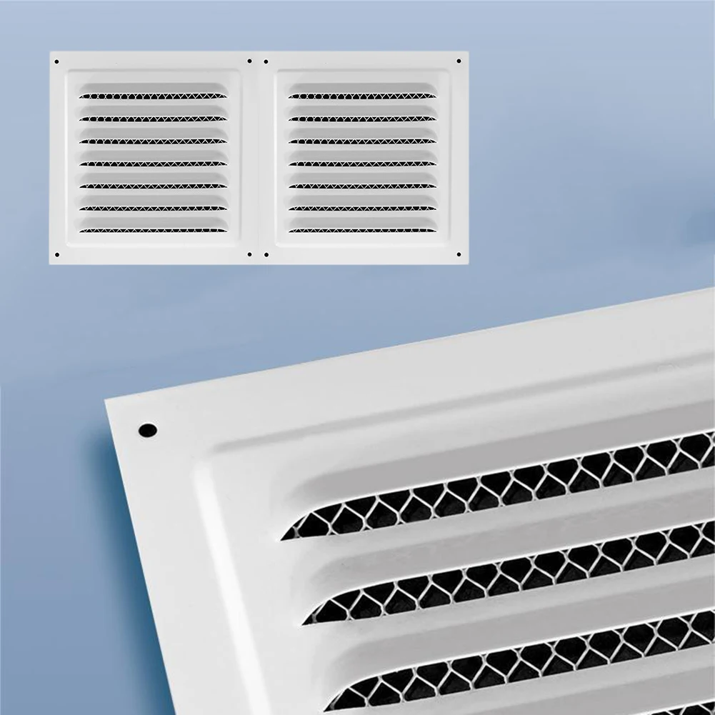 Ventilation Grille With Insect Screen Vent Cover Airflow For HVAC Or Ceiling White Wall Grilles Duct Heating Cooling & Vents