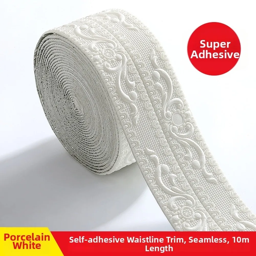 XPE 3D Ceiling Border Trim for Wall Edges and Corners 10m 11cm Retro Design Flexible Dustproof Decorative Strip