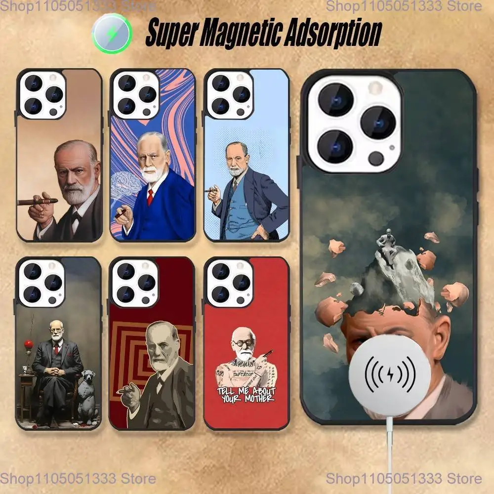 

Psychoanalysis Sigmund Freud Phone Case For iPhone 17,16,15,14,13,12,Pro,Max,Plus,Mini,Magsafe,Magnetic Wireless Charging Case