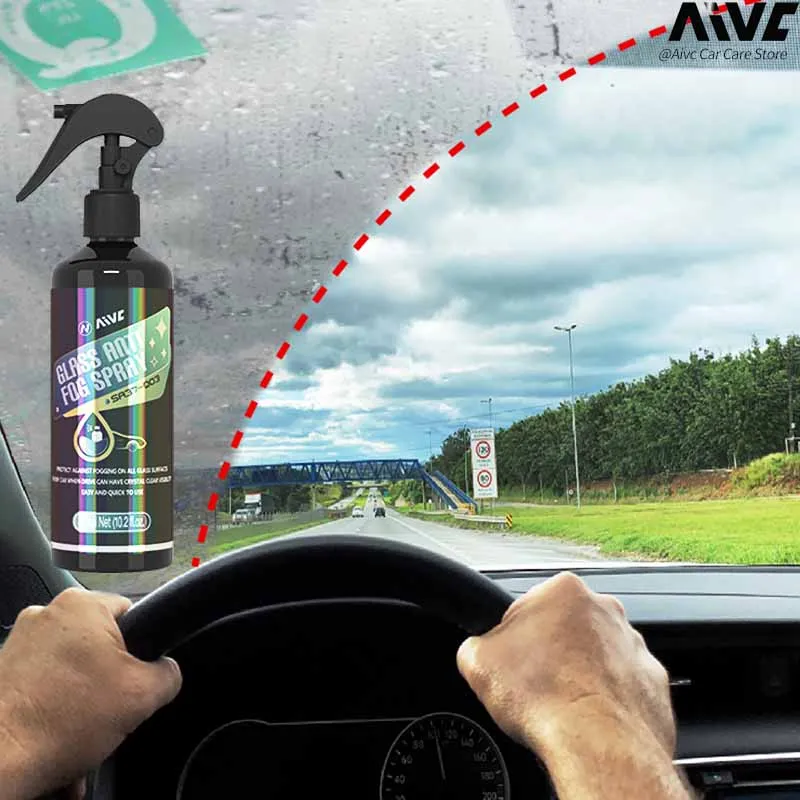 Glass Anti Fog Coating Spray Winter Car Interior Windshield Long Lasting Prevent Fogging Clear Vision Fog Repellent Mirror Clean