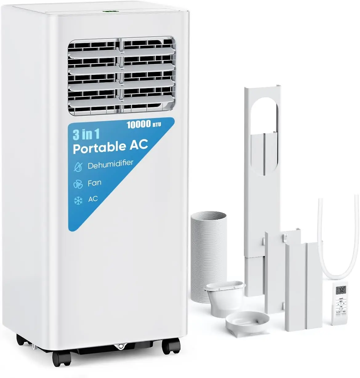 

10,000 BTU Portable Air Conditioners - Cools 450 Sq.Ft, 3-in-1 Portable AC with Remote Control/Sleep Mode/24H Timer