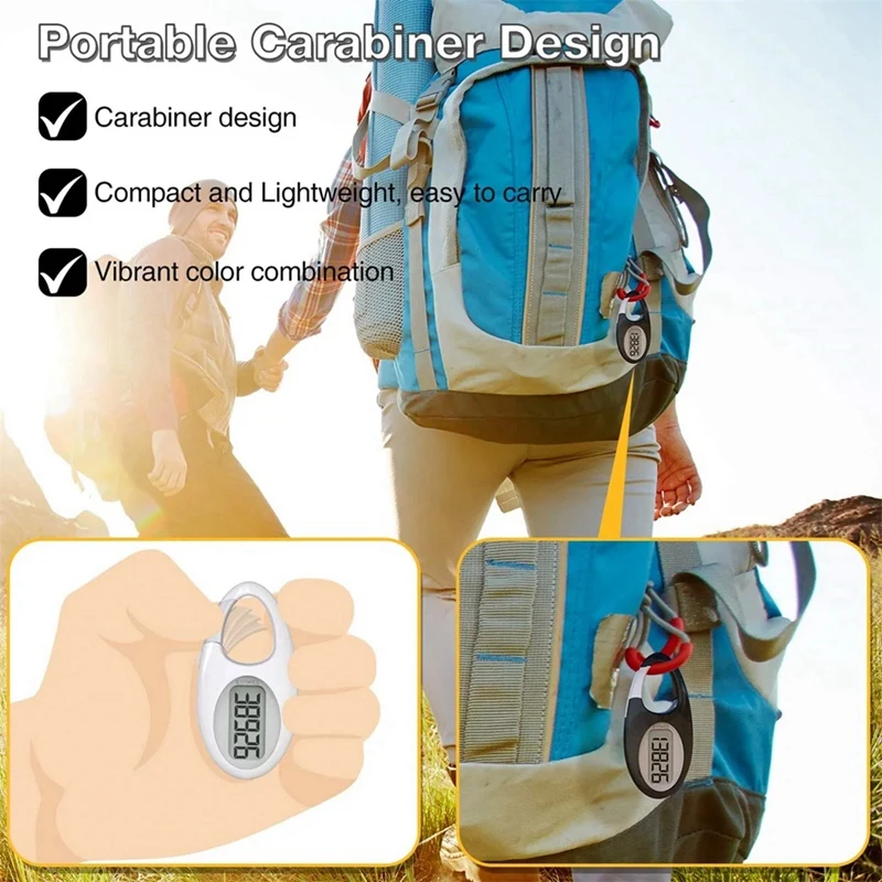 Mini Digital Pedometer 3D Walking Step Counter Blue & YellowJAS