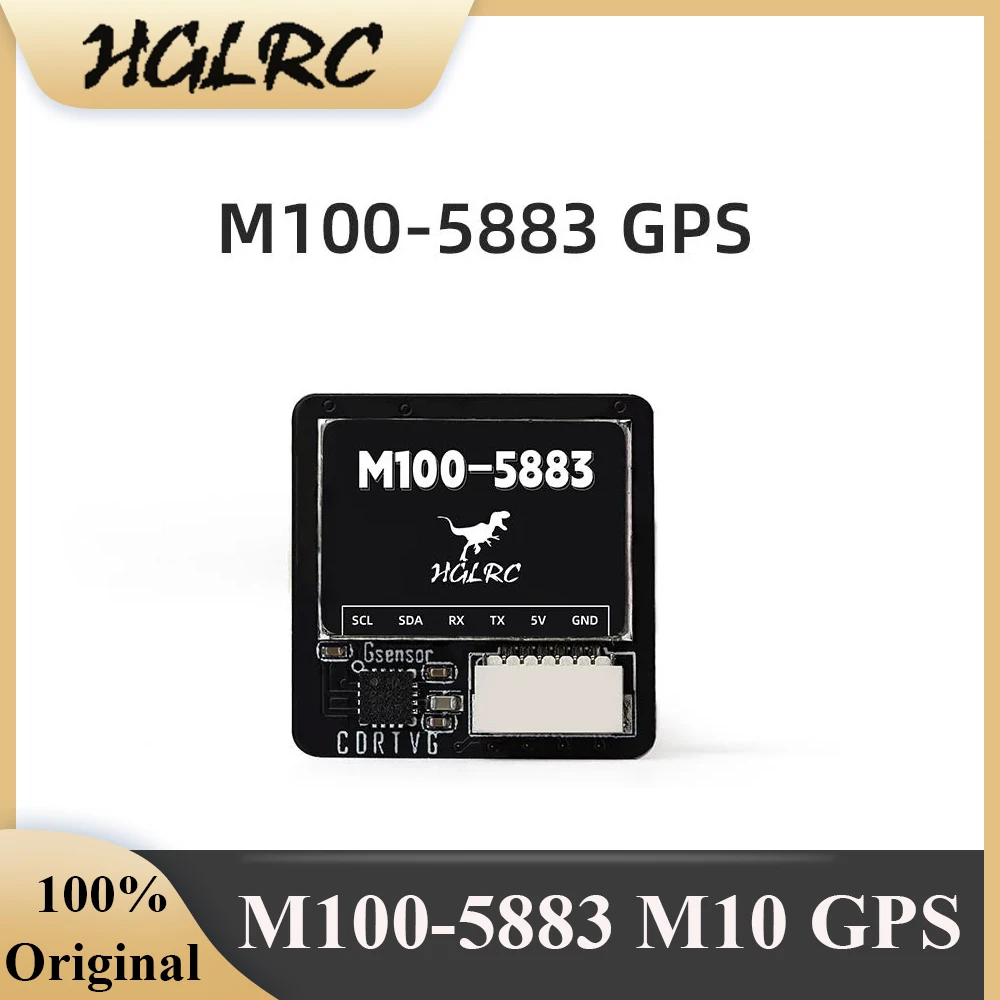 HGLRC M100-5883 GPS 10th Generation Chip with Compass Ceramic Antenna on-board 21x21mm for RC Airplane FPV Fixed-wing UAV