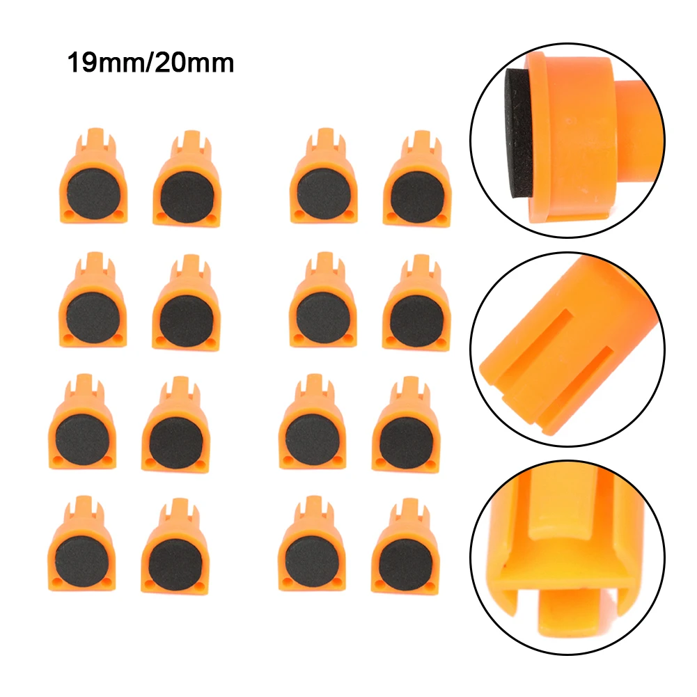 16pcs Nylon Dogs Clamps With Grommet Brake Inserts For 19mm 20mm Dog Holes Workbench Peg Brake Stops Clamp 19/20mm Dogs