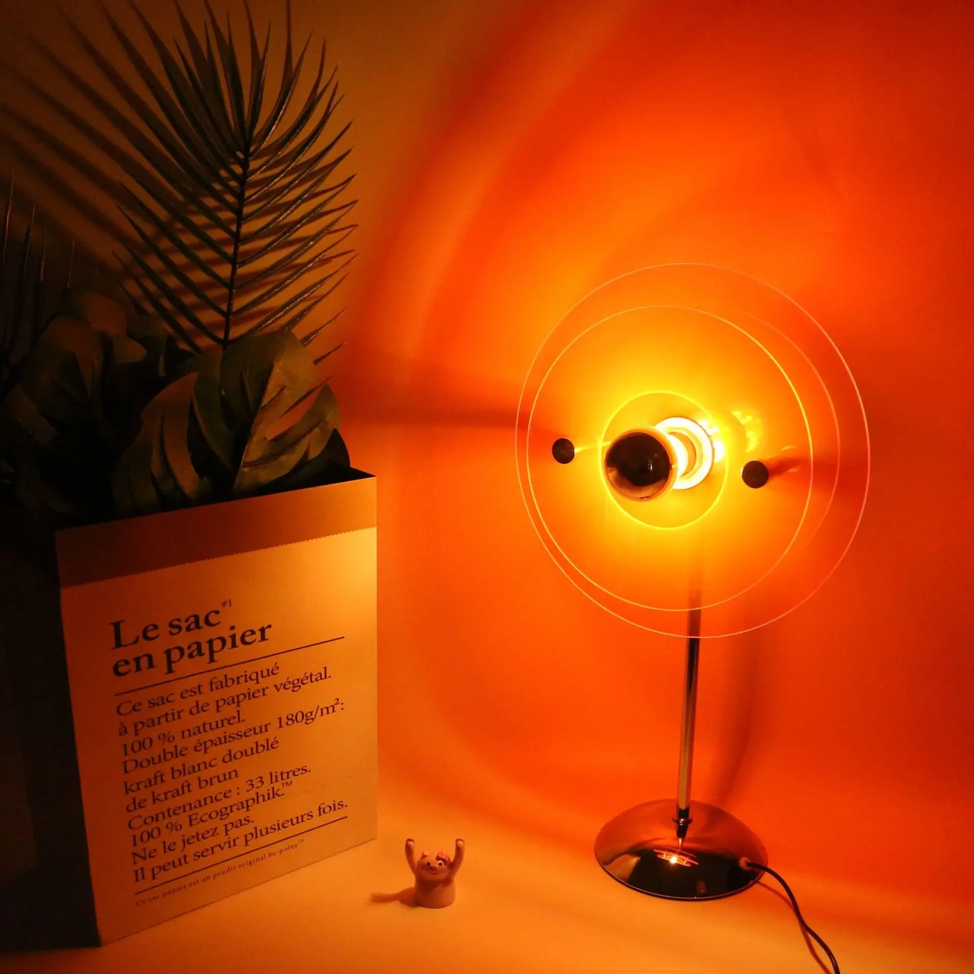 Atmosphere Table Lamp Projection Rainbow Night Light Atmosphere Home Decoration LED Photography Lighting for Wall Decor Lights