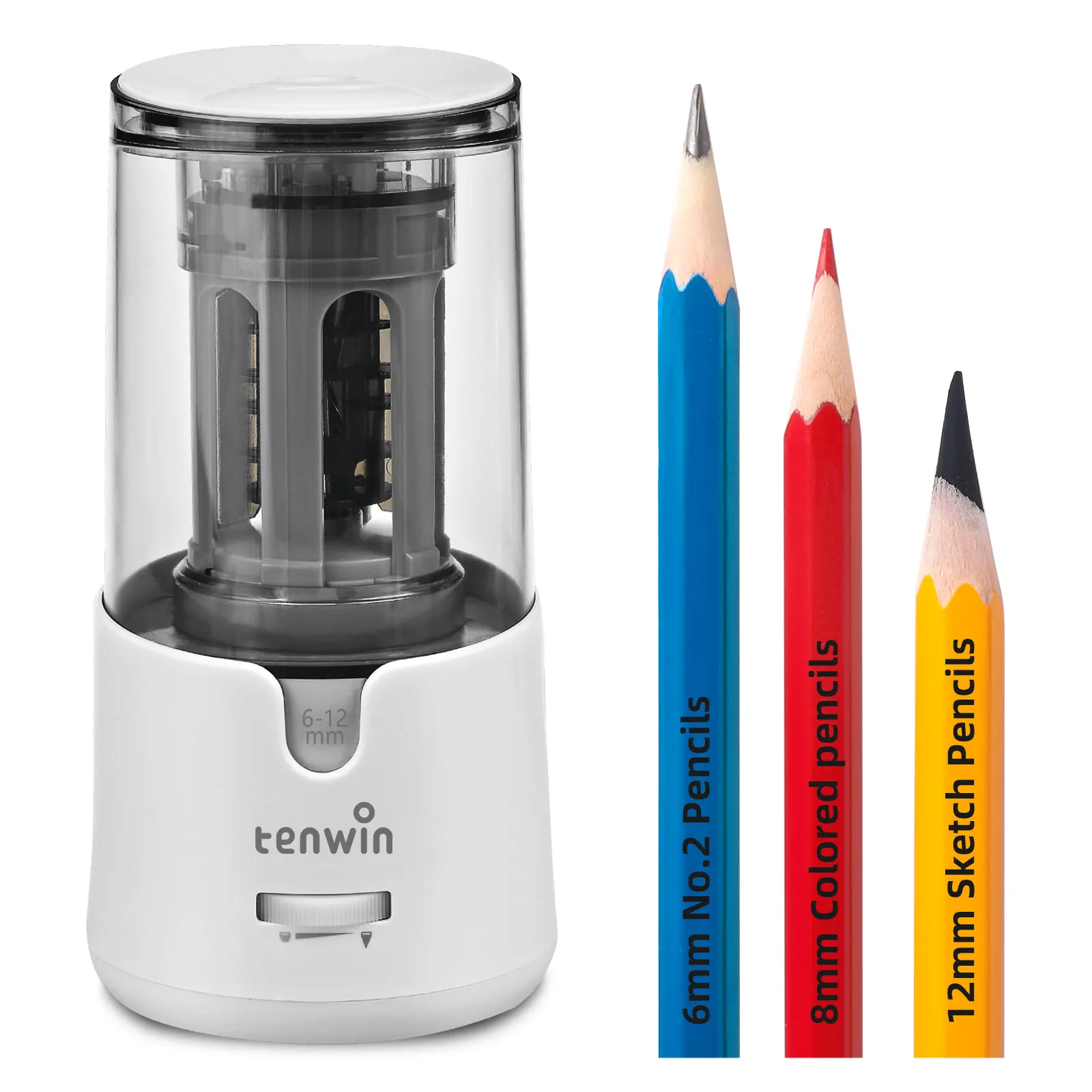 Automatic Electric Pencil Sharpener Large Heavy Duty For 6-12mm Colored Pencils Mechanical USB For Children Artists Stationery