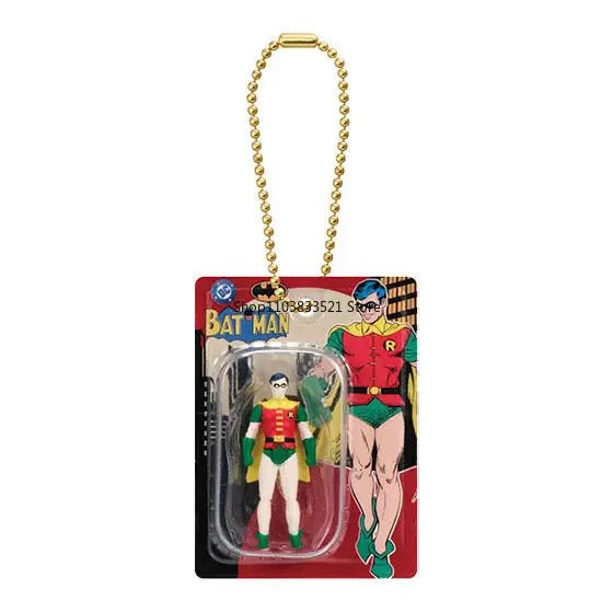 BANDAI Original Batman Gashapon Spielzeug Batgirl Robin Catwoman Joker Mini Anime Action-figuren Kapsel Modell Schlüssel Kette Geschenk