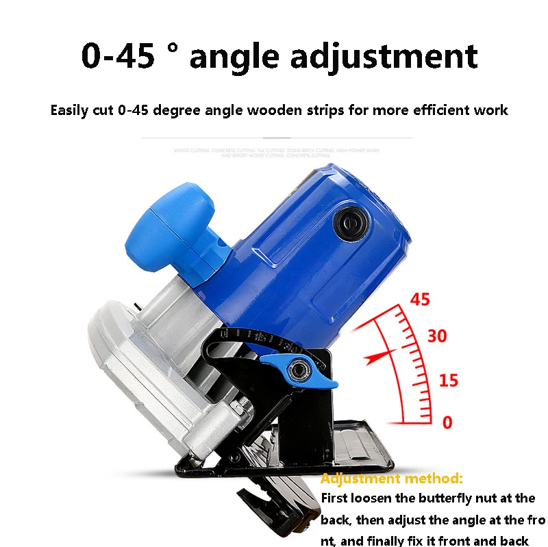 Imagem -02 - Circular Elétrica Portátil Viu Agregado Familiar Corpo de Alumínio Woodworking Tabela Viu Mão e 10 a