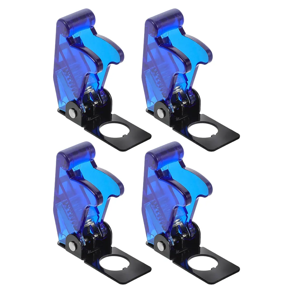 

4pcs Car Switch Cover Durable Plastic Push Button Cover Waterproof Plastic Protector Emergency Guard Automotive Relay Components