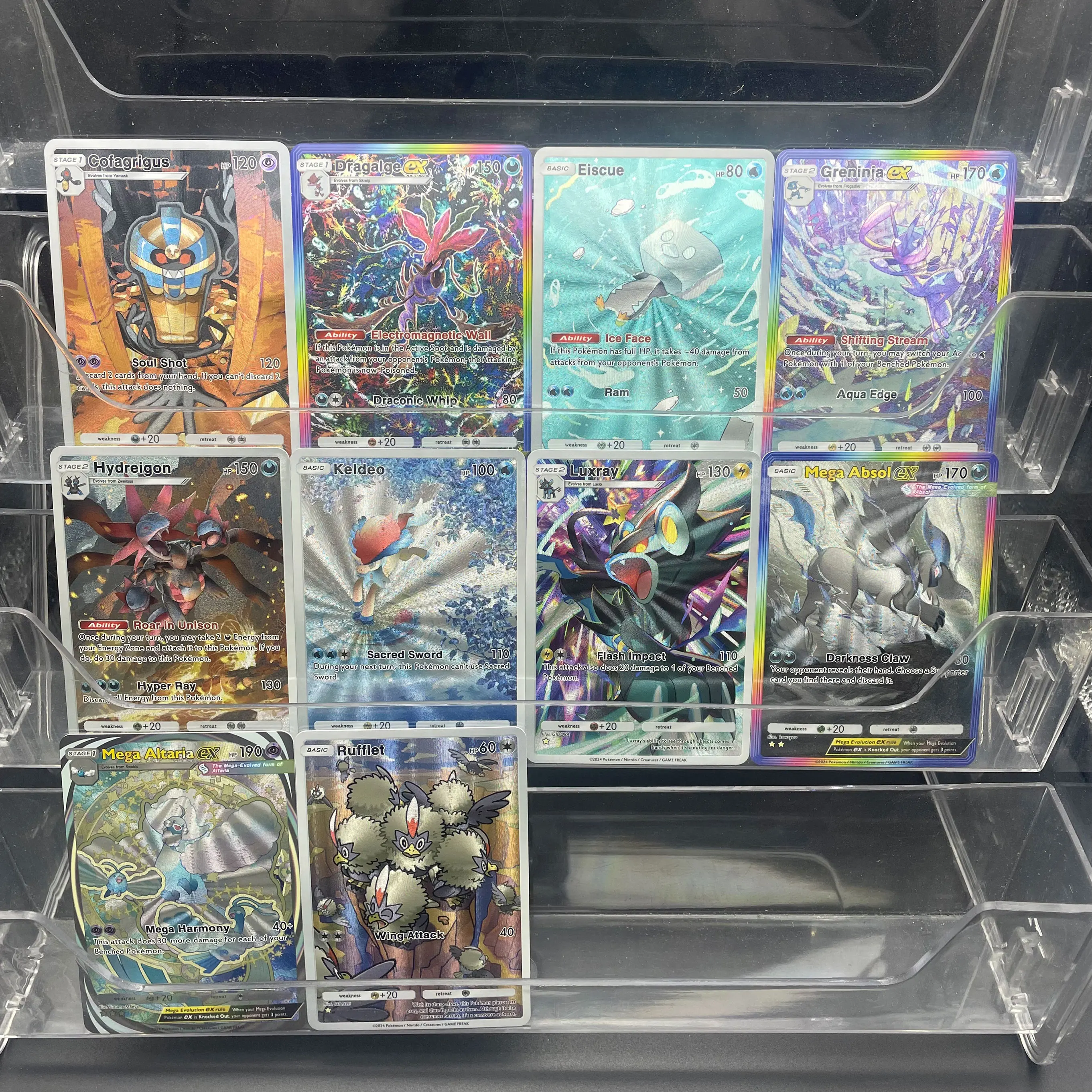 diy-ptcg-28th-10-шт-компл-английская-версия-cofagrigus-сбор-подпись-торговля-тисненая-текстура-преломление-цветная-флэш-карта-подарок