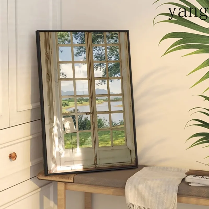 Yjq  decorative painting high sense aisle dining room bedroom painting landscape entrance painting French false window