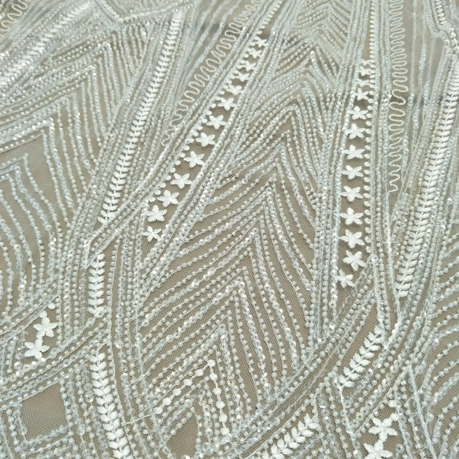 flower lace fabric bridal lace fabric 130cm width ivory wedding dress lace fabric sell by yard