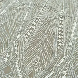 Lace Fabric for Bridal Wedding Dress, Ivory Lace Fabric, 130cm Width, Sale by Yard