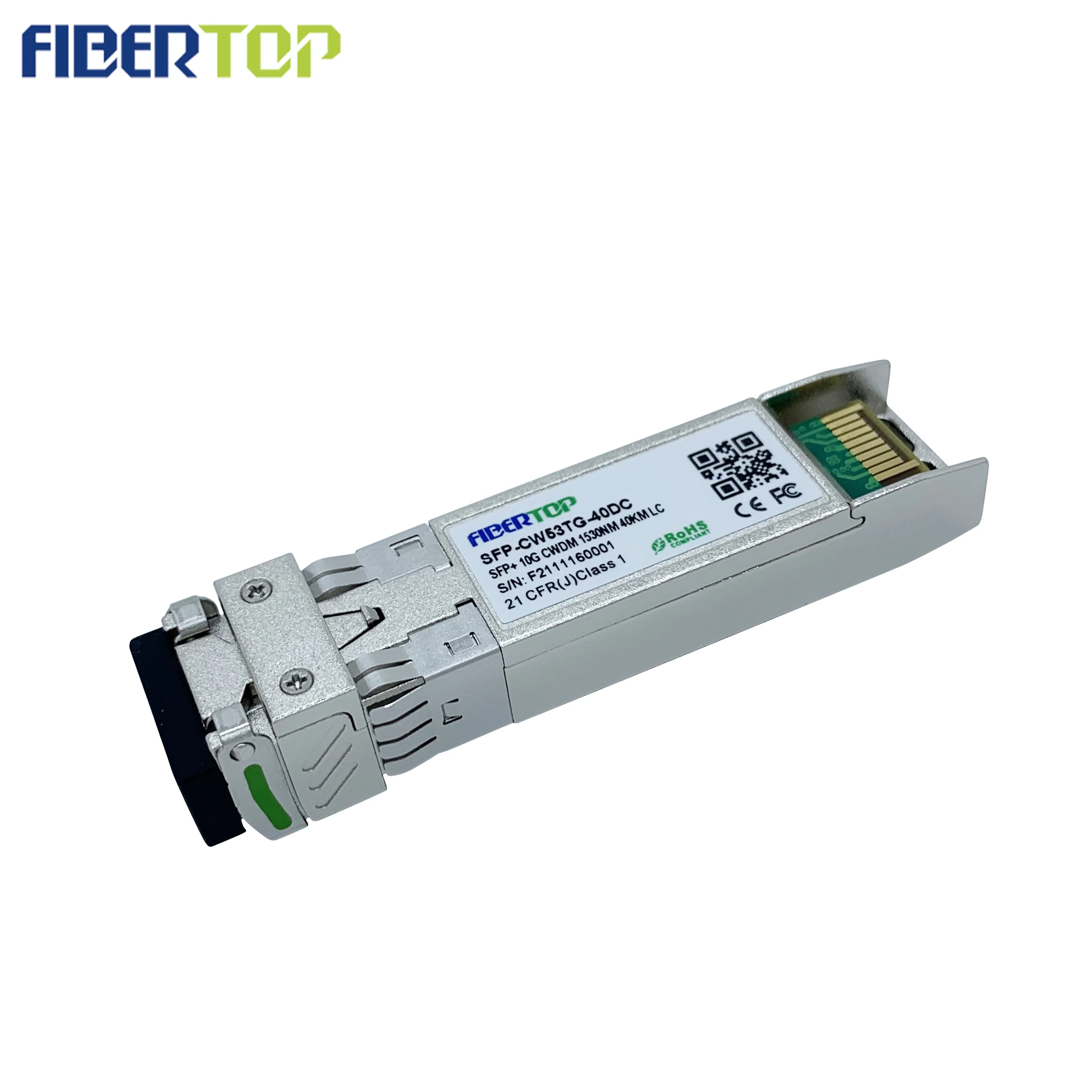 FIBERTOP 10 Gbps SFP+ 1530NM CWDM fiber optic transceiver 40km duplex LC fiber optic transmitter and receiver module