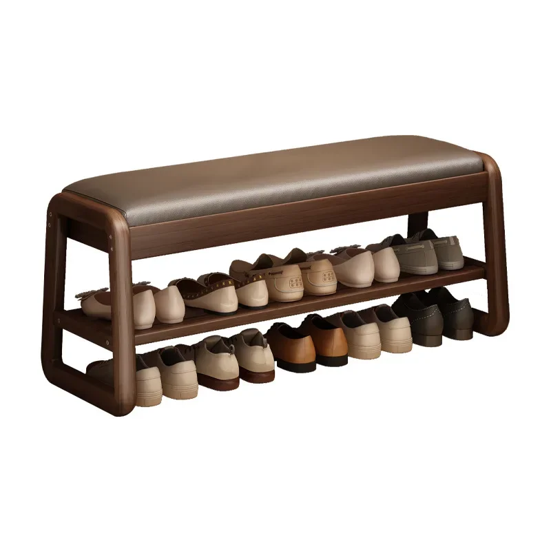 Solid wood shoe changing stool, home entry at the door, you can sit on the shoe stool and shoe cabinet when you enter the door