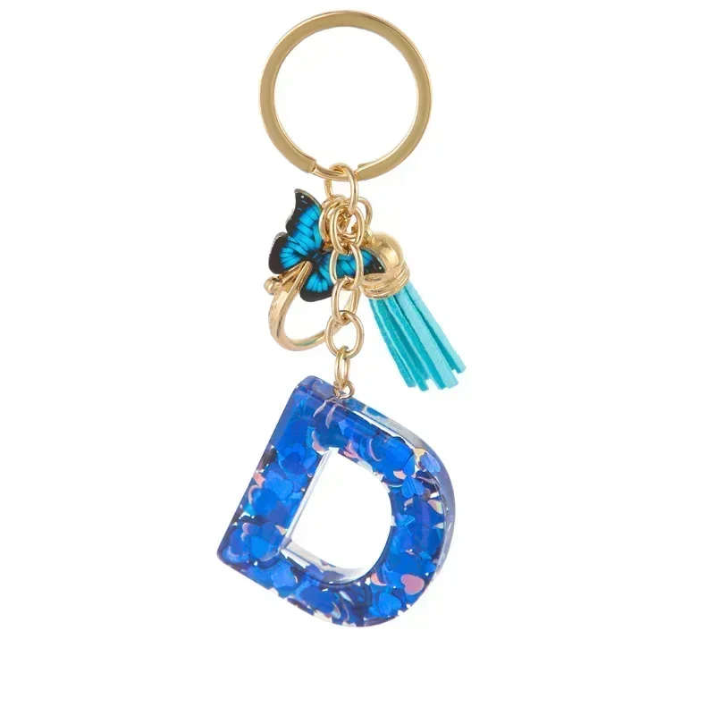 Custom Blue Butterfly Keychain, Personalized Gift