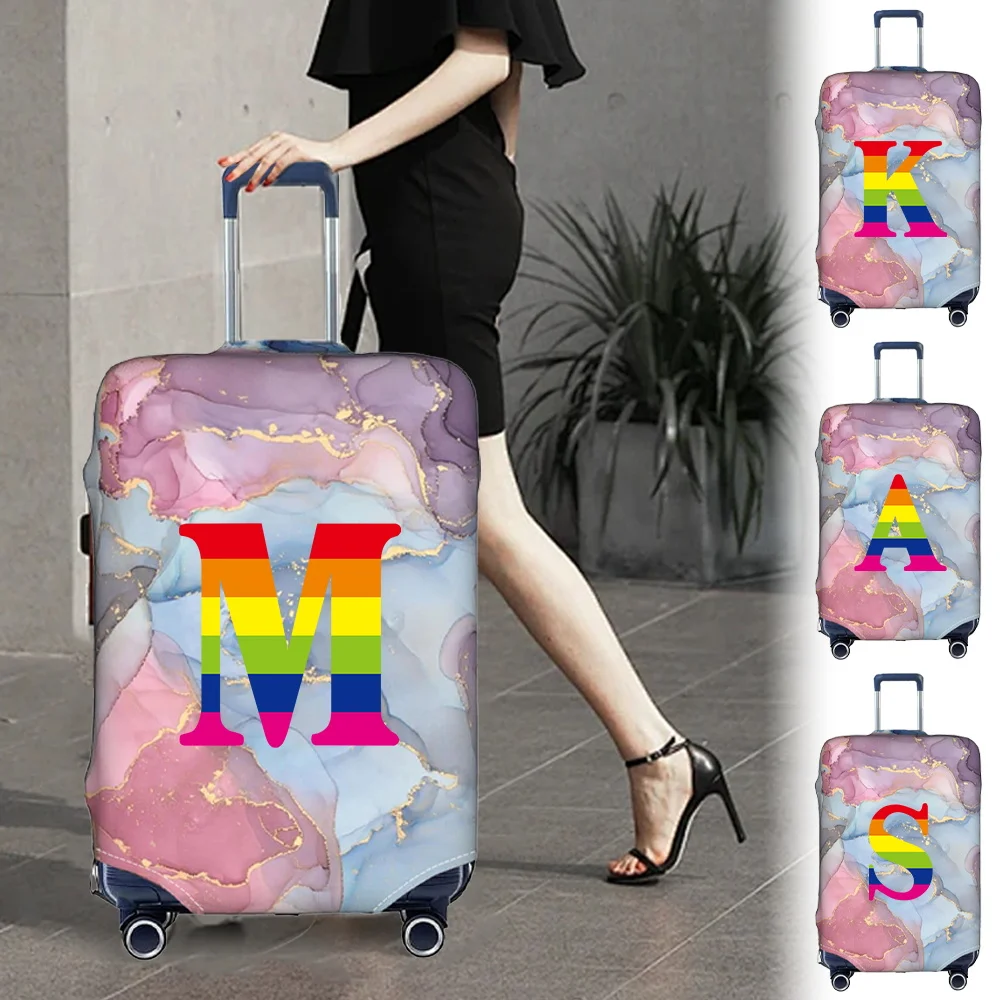 

Rainbow Pattern Travel Storage Bag Fashion Joker Simple Elastic Trunk Lid 18-32 Inch Luggage Case Protective Case.