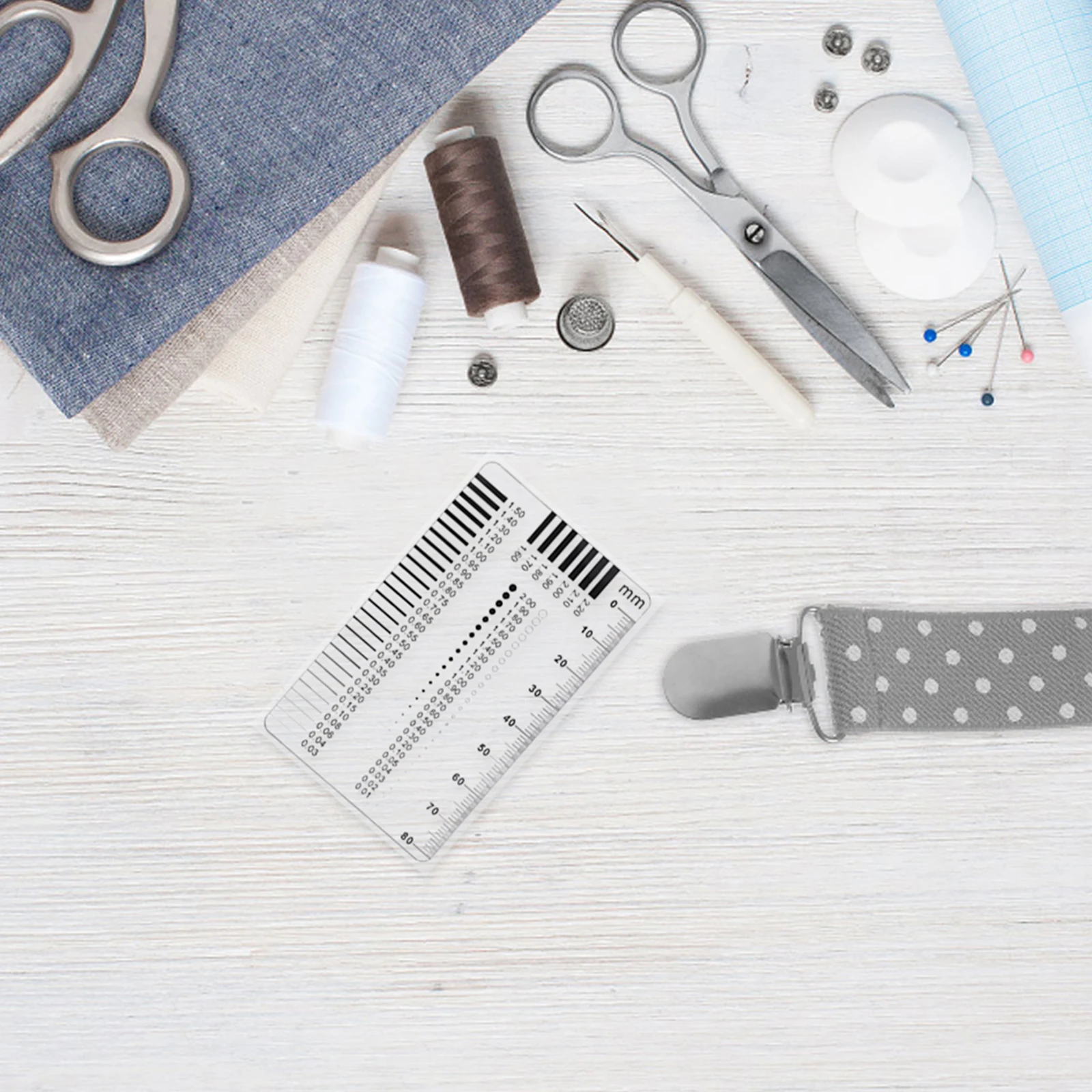 

2Pcs Precision Defect Detection Ruler Transparent Surface Inspection Gauge for Crack Width Measurement Industrial Quality