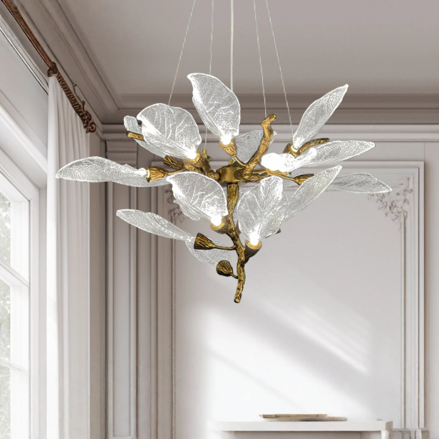 

Light Luxury Italian Style Artistic Leaf Pendant Light For The Living Room Hotel Villa Restaurant Lights Indoor Lighting Fixture