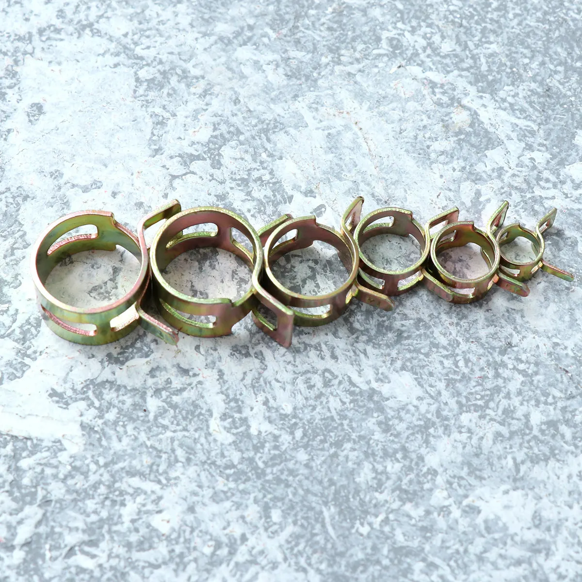 60Pcs Spring Clips Set 10 Sizes 7Mm 10Mm 11Mm 14Mm 16Mm 17Mm Inner Diameter Heavy Duty 65Mn Spring Steel Hose Clamps for Air
