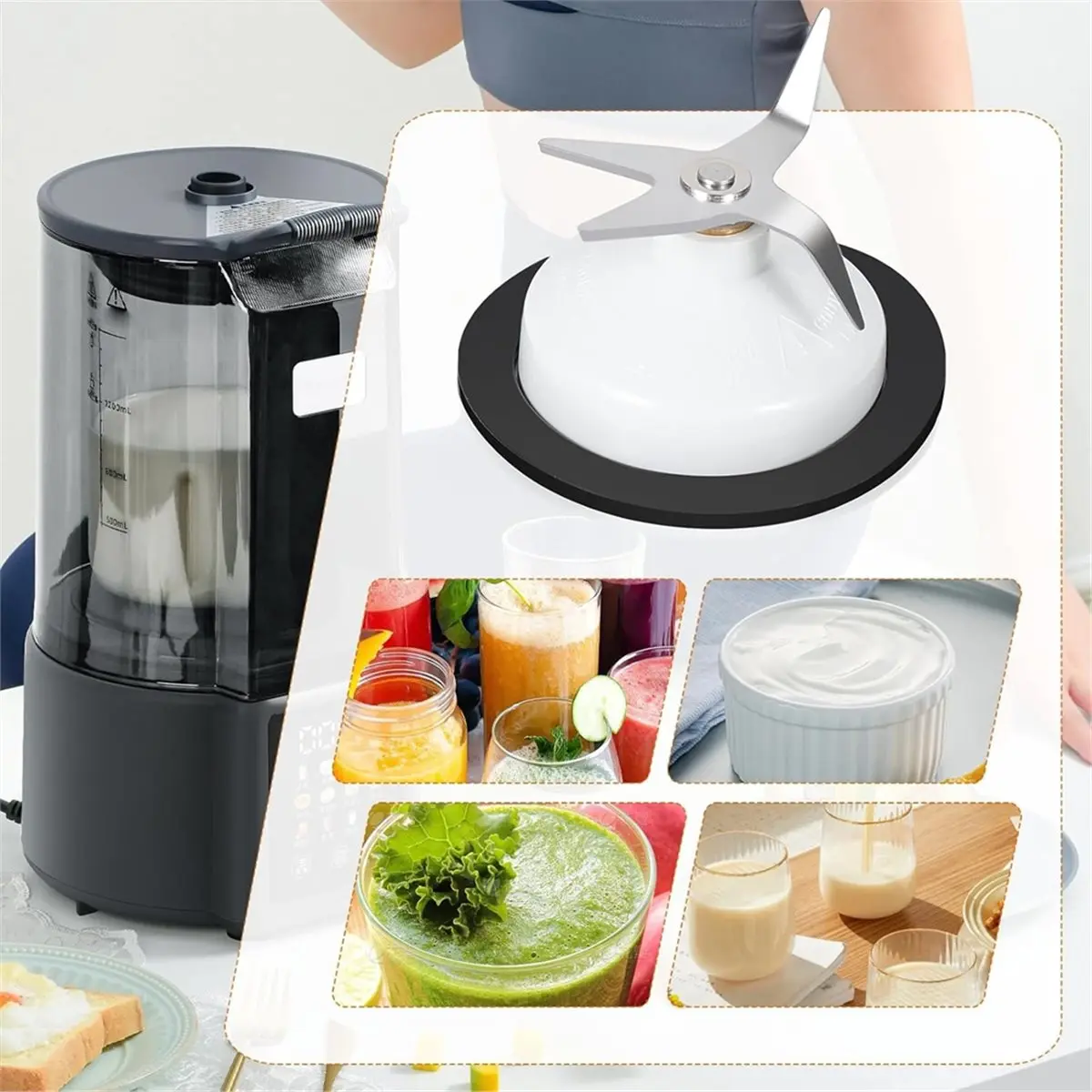 AA97 Blade Unit for Ultra Power Blender 5KSB52-Stainless Steel Mixer Blade-Spare Part for Stand Mixers