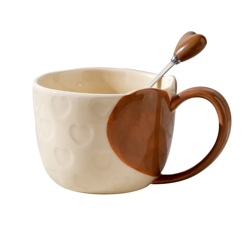 Copos De Café De Porcelana Estilo Oriente Médio, Copo De Coração Criativo, Copos De Leite De Cerâmica, Louça Por Atacado, Presente