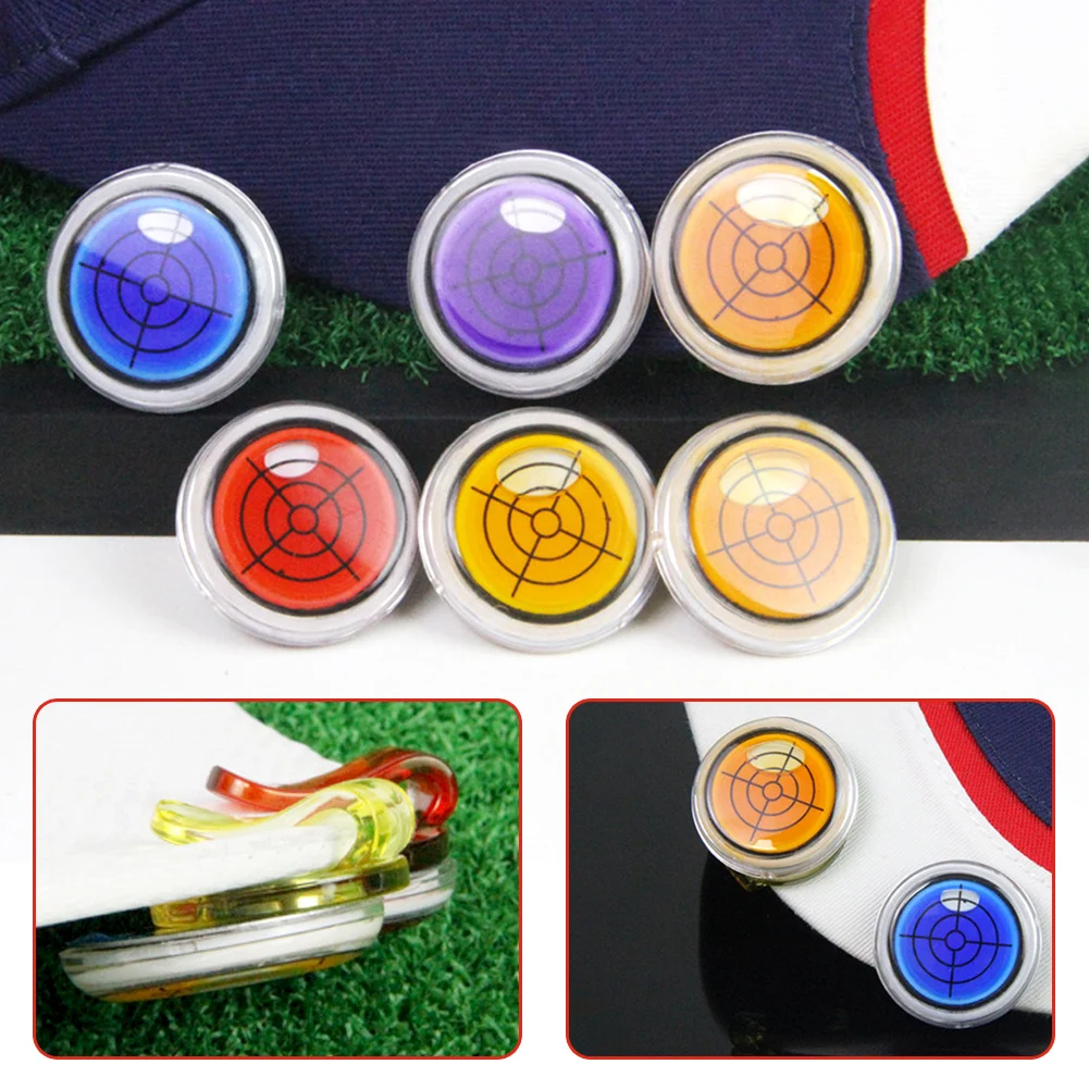 Plastic Golf Hat Clip Golf Club Hat Cap Clip With Detachable Magnetic Ball Marker Golf Level Function Marks Magnetic Cap Clip