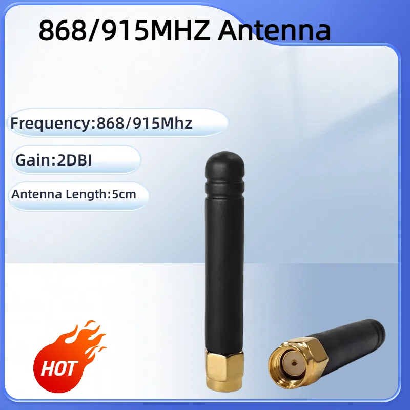 

10pcs/Set short 868mhz/915mhz antenna gain 2dbi sma female lora antene pbx iot module lorawan signal receiver alarm wholesale