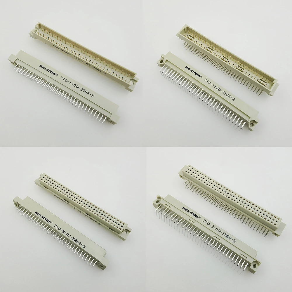 10Pcs 364 2*32P 2Row32Pin DIN41612 Series DIN CONNECTOR 64PIN FEMALE RIGHT ANGLE PINS EUROPEAN SOCKET YANNIU