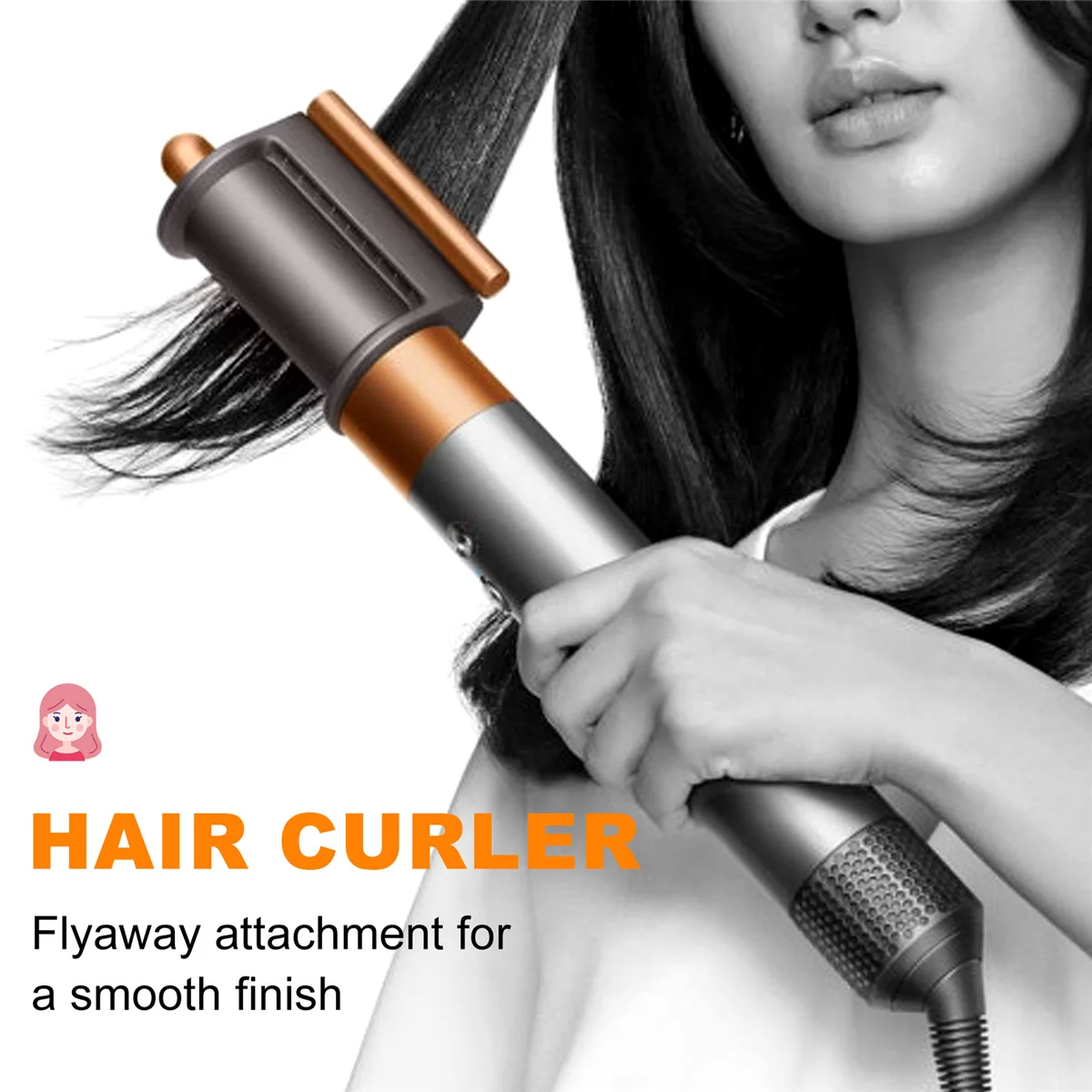 A44TFor دايسون Airwrap HS01/HS05 مكافحة الطيران الرياح فوهة العالمي تصفيف الشعر مموج الشعر استبدال الملحقات الذهب