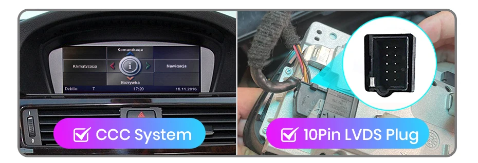Junsun Carplay für Apple Autoradio Multimedia für BMW 5er E60 E61 E63 E64 für BMW 3er E90 E91 E92 E93 Android Auto – Detail 2