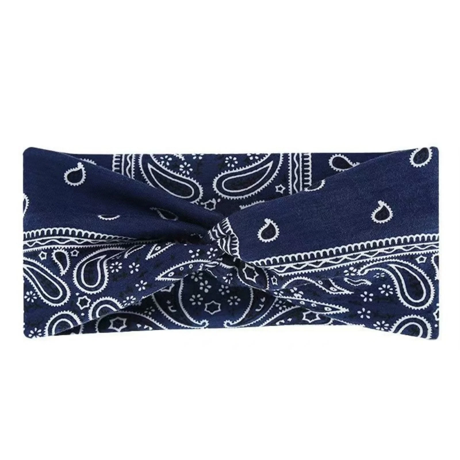 1PC Bohemian Yoga Sport Stirnband: Elastisch, rutschfest, breites Stirnband für Workouts, Laufen, schweißabsorbierend – Detail 4