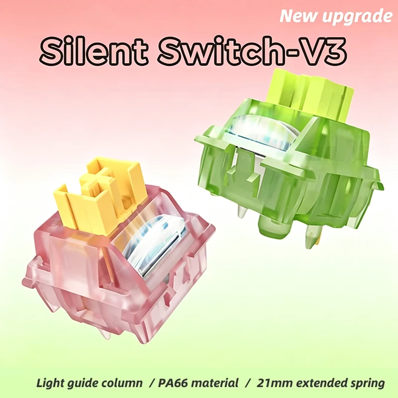 10PCS Peach Shafts Lime Shafts DIY Mechanical Keyboard Hot Swappable  Button Plug And Play Switch Portable and Lightweight