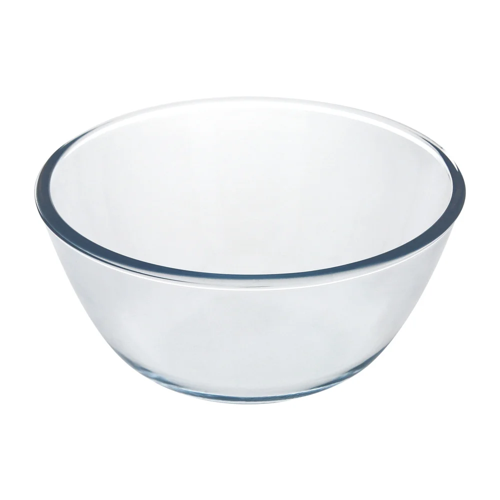 Bol de cristal, ideal para mezclas. 2,5 litros. libre de bpa, cristal de borosilicato.ensaladas, postres, cocina, repostería
