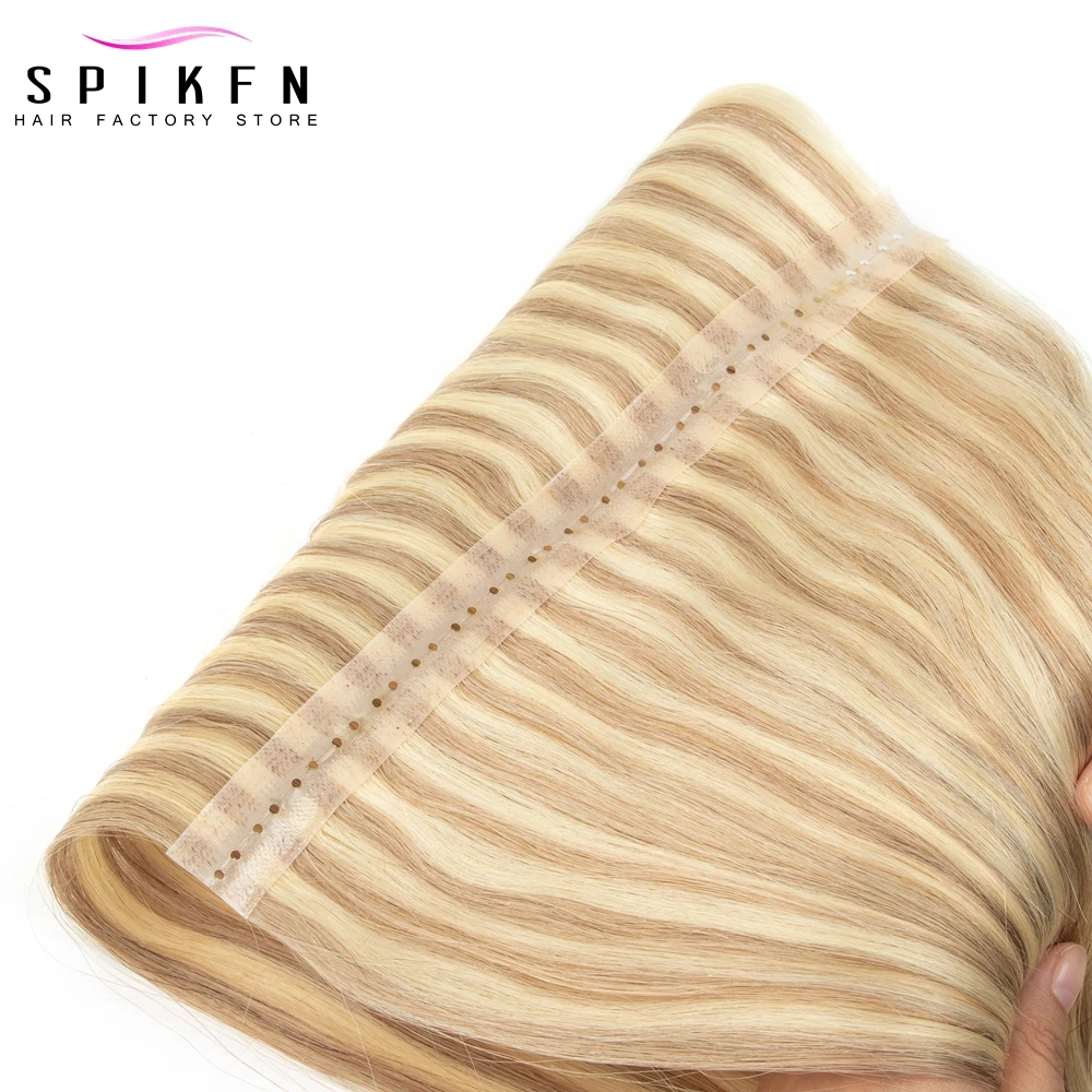 SPIKFN Double Inject PU Hole Weft Human Hair 12