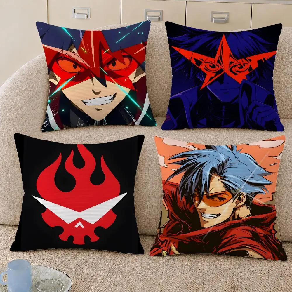 Anime Gurren Lagann Simon Mecha Cushion Cover Decorative Pillowcase Soft Short Plush Cozy Durable Sofa Home Decor Items Gift