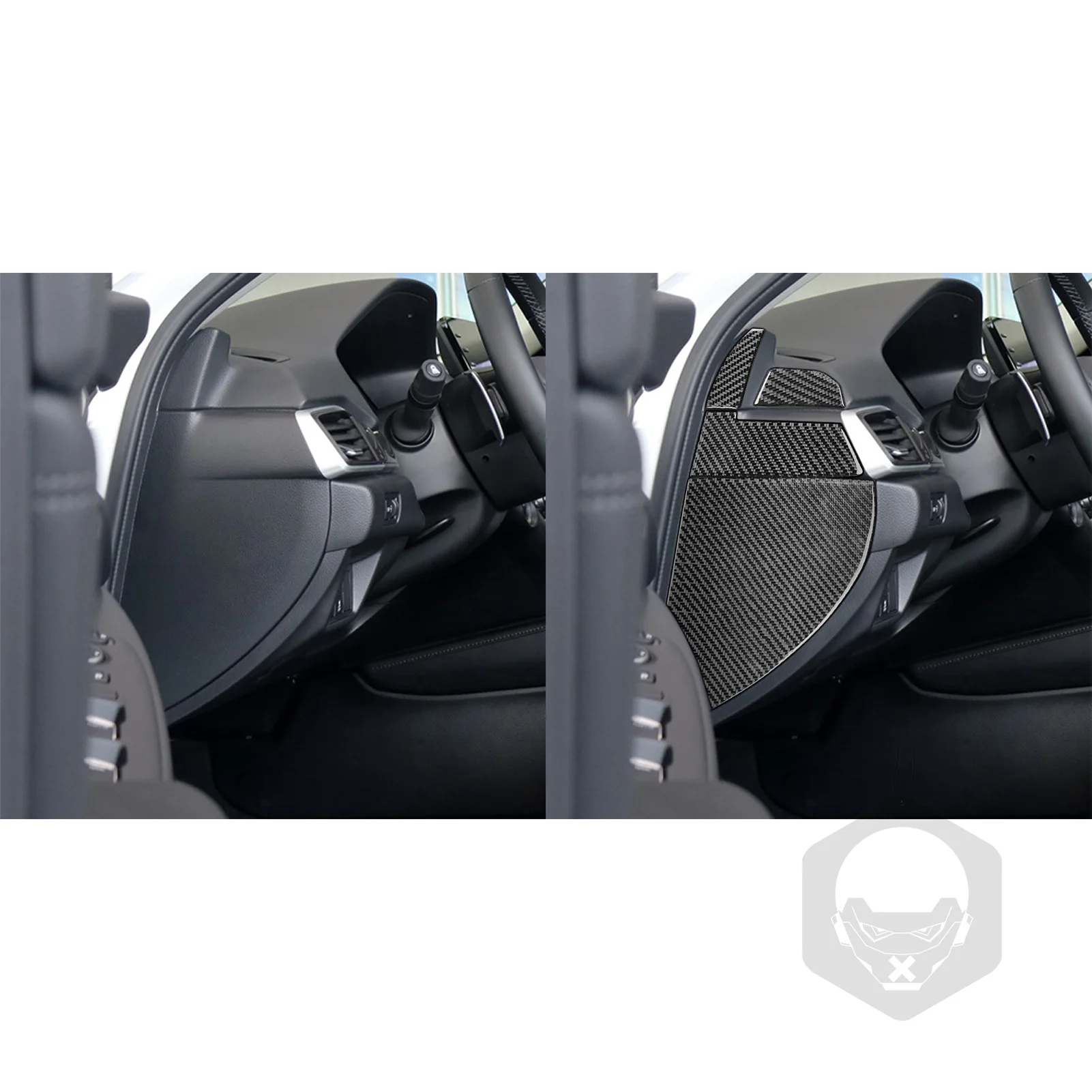 Real Carbon Fiber Car Accessories Dashboard Sides Decorative Cover Soft Sticker For Honda Accord 10th Gen 2018 2019 2020 2021 view 4