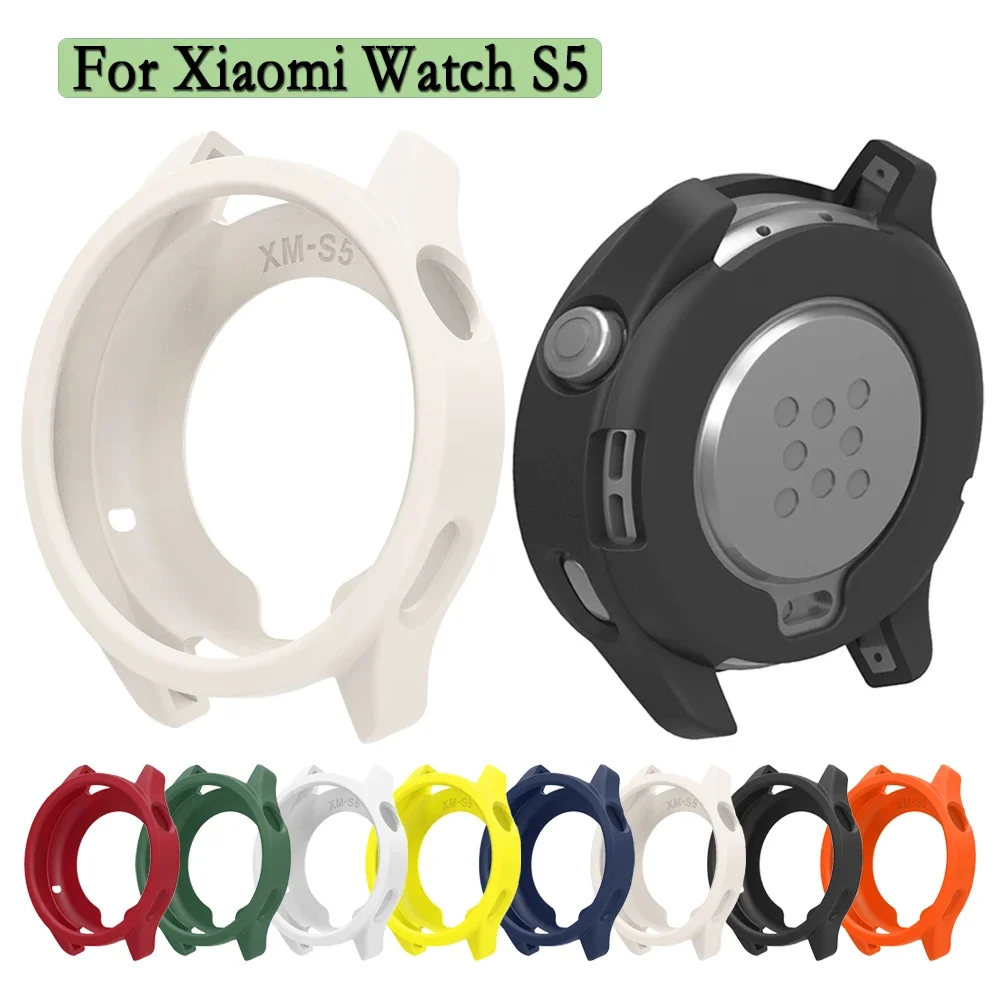 Case For Xiaomi Watch S5 Soft and Flexible Silicone Anti Scratch Protective Shell Watch Frame Cover Decoration For Xiaomi S5