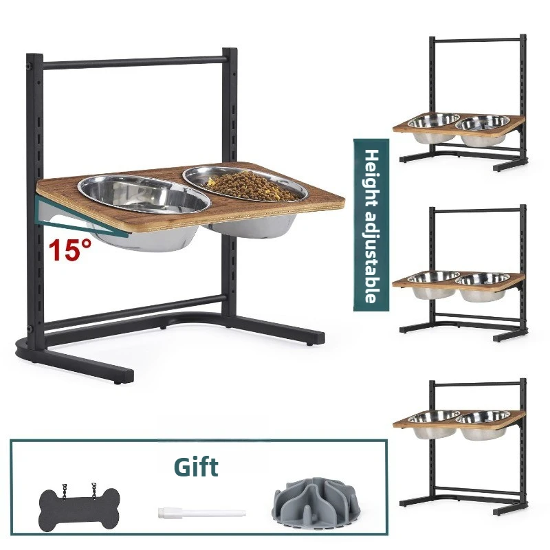 Ciotola per cani Protezione per il collo regolabile in altezza Porta ciotole a parete Ciotole per gatti Prodotti per animali robusti e durevoli Accessori per cani